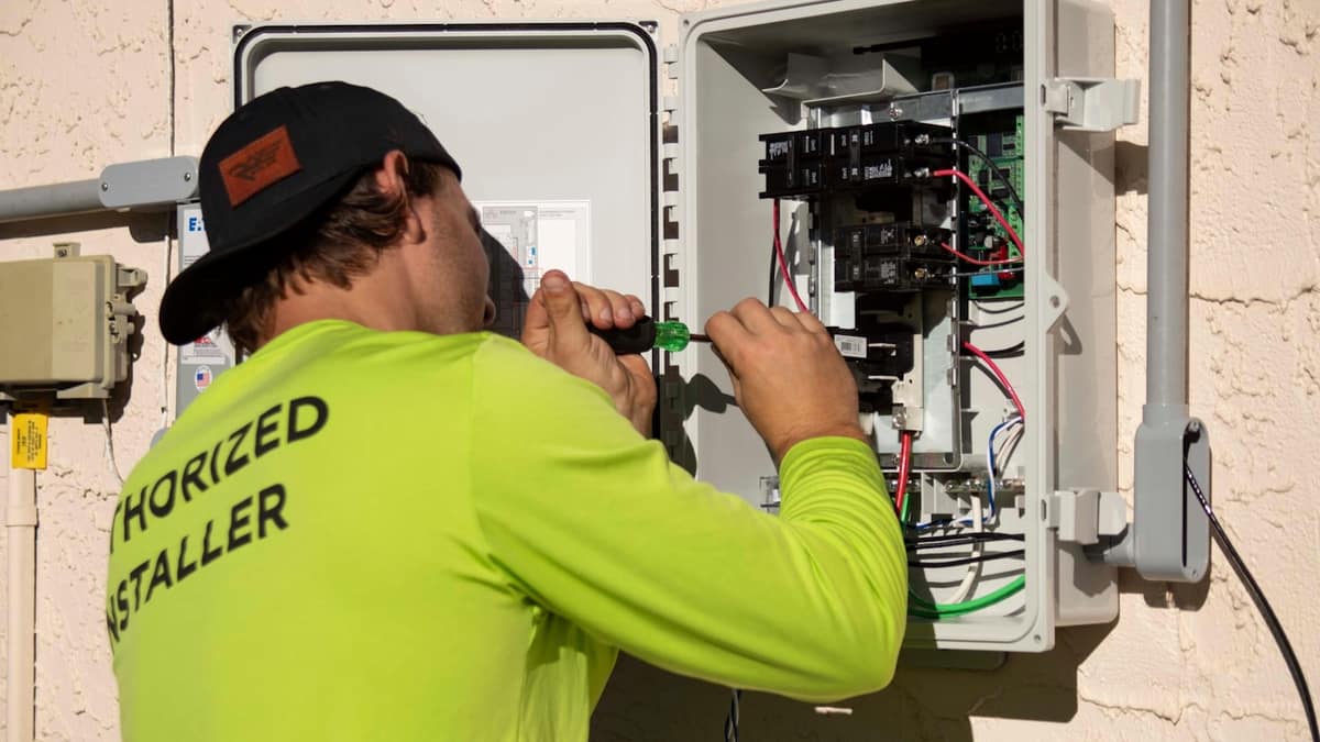 A+ HVAC technician servicing equipment